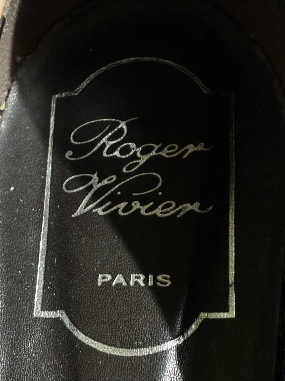 Roger Vivier Bernice Open Toe Ballet Flats Patent Leather Beige